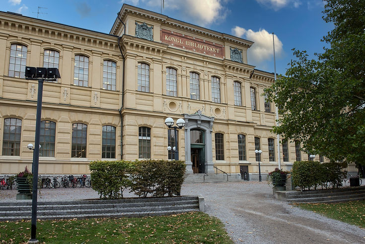 Front view of the National Library in Stockholm